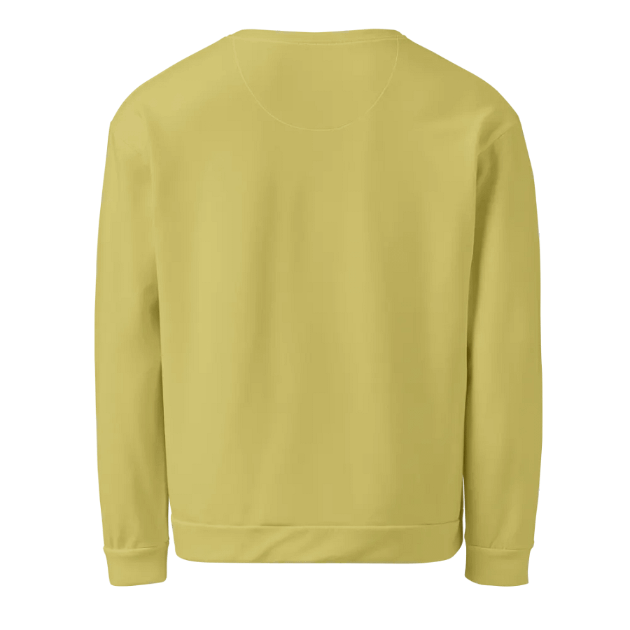 Plain Medium Yellow Light Summer Unisex Recycled Polyester Heavyweight Premium Sweatshirt by Treasure Pie product image (2)