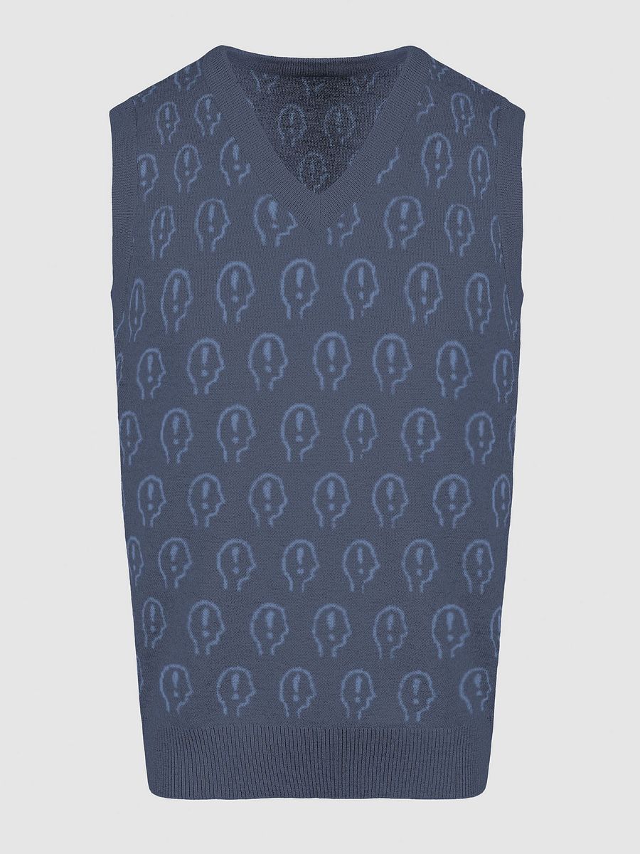 EXCLAIMING MENTALLY (duotone navy) knitwear vest product image (15)