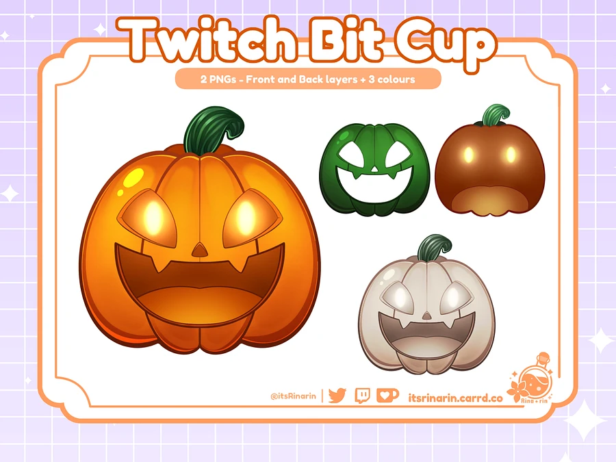 Halloween Pumpkin | Twitch / Youtube Bit Donation Cup | Hype Cup | Stream Decor product image (1)