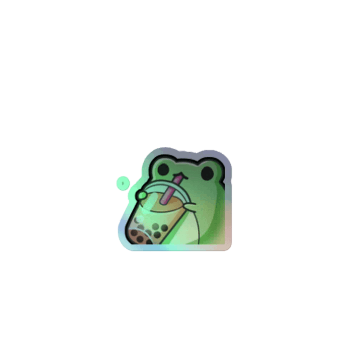 holographic frog sticker product image (1)