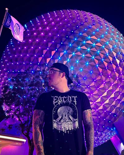 Theme Park Thursday 💀 Epcot tees are available now.