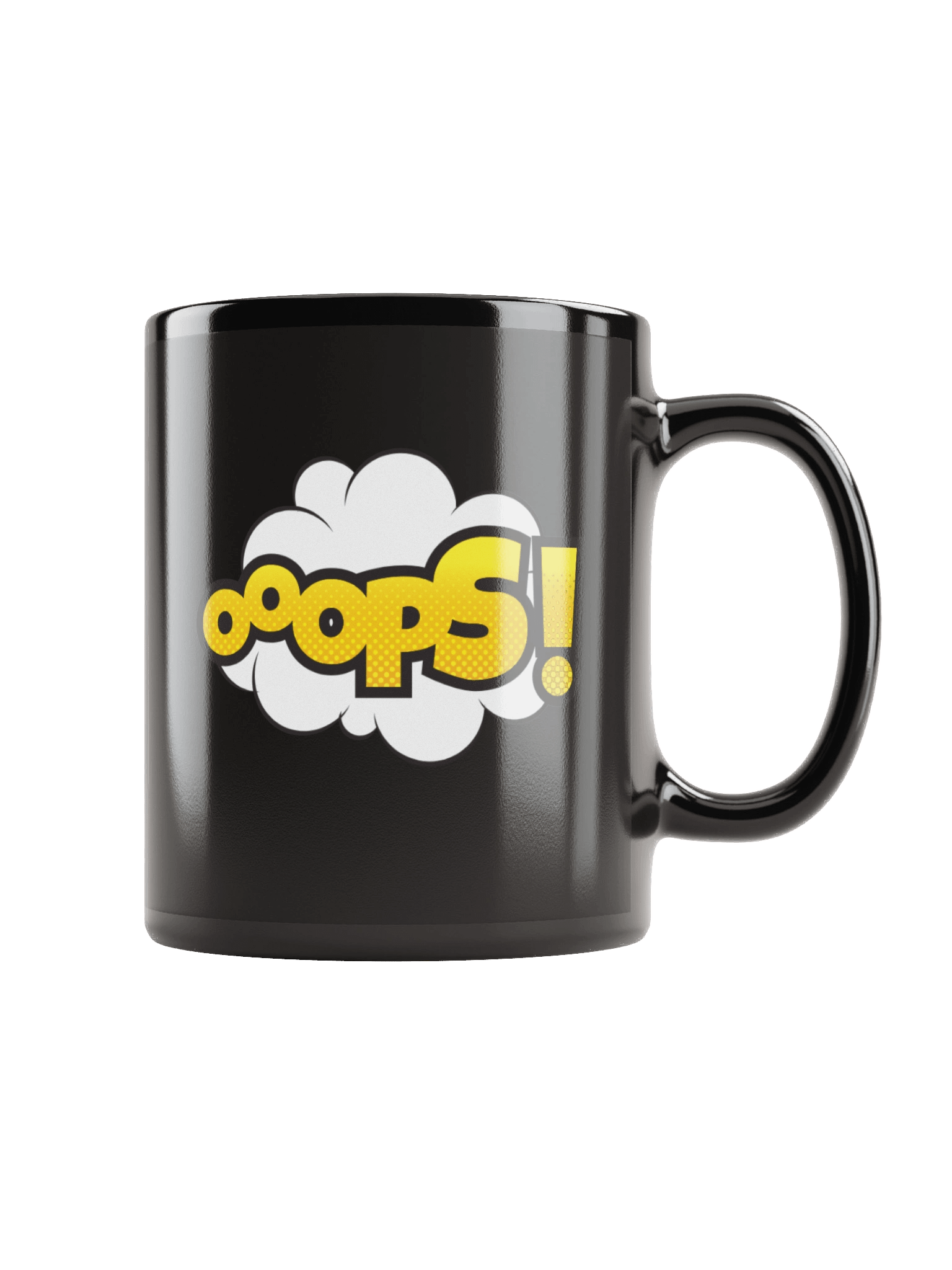 Oops! Playful Black Coffee Mug product image (1)