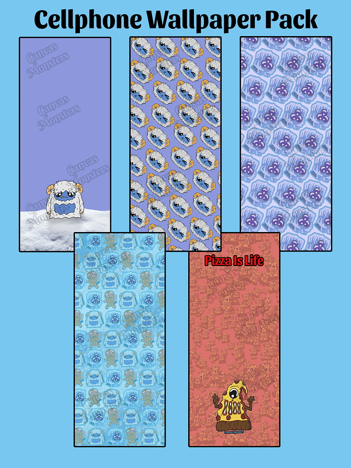 Canvas Monsters Cell Phone Wallpaper Pack (Digital Download) product image (1)