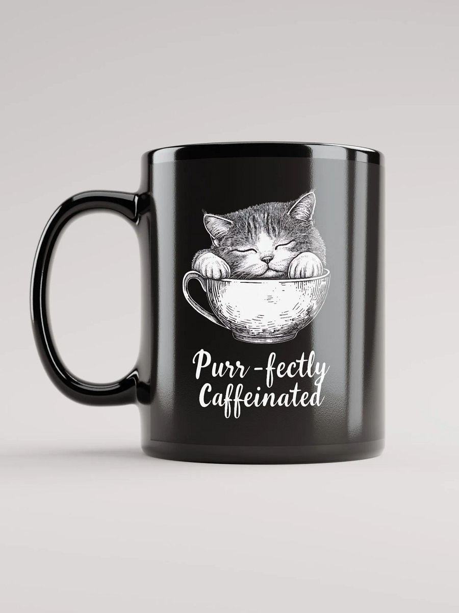 Purr-fectly Caffeinated Cat Lover Coffee Humor product image (12)
