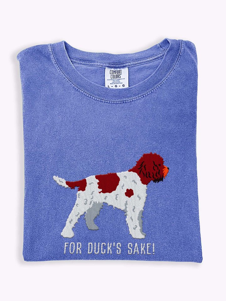 For Duck's Sake! T-Shirt(Embroidered) of a Lagotto Romagnolo(Liver & White) product image (1)