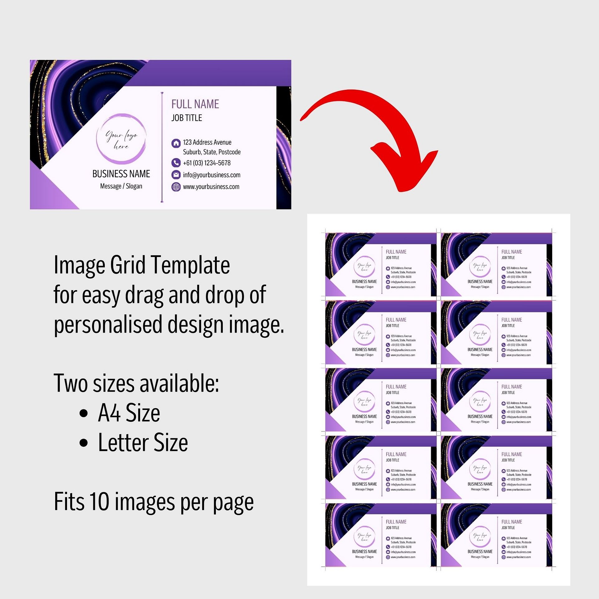 Amethyst - Business Card Template product image (8)