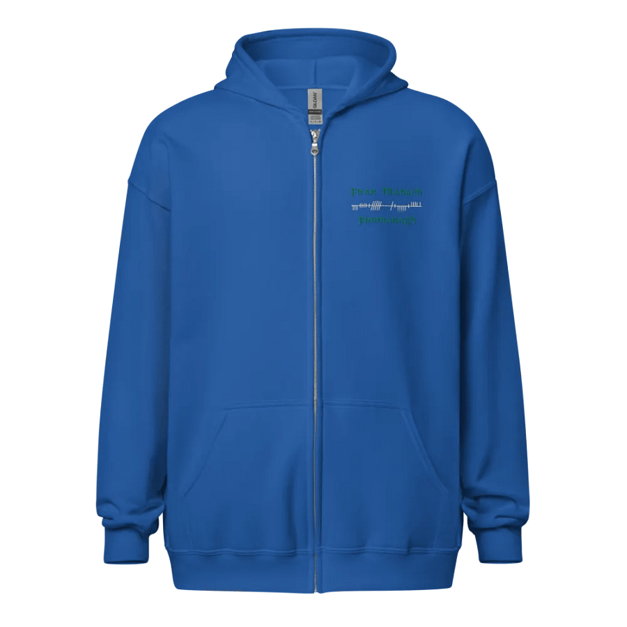 Fermanagh/Fear Manach Orthodox style Ogham embroidered Zip Hoodie product image (17)