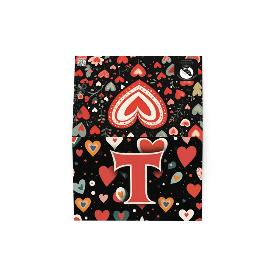 Valentine’s Monogram Letter T(5) Card product image (7)