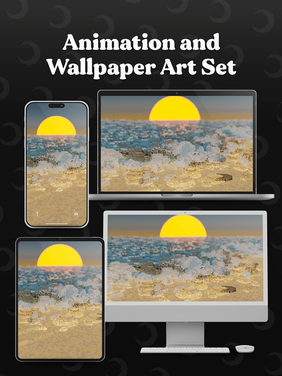 Sunset Horizons 🌙 Animation and Wallpaper Art Set product image (3)