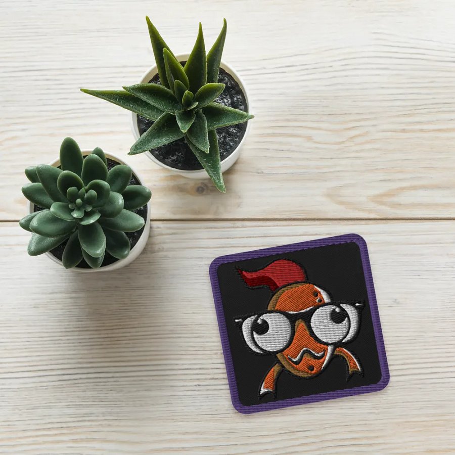 FEESH Logo Square Patch [purple border] product image (5)