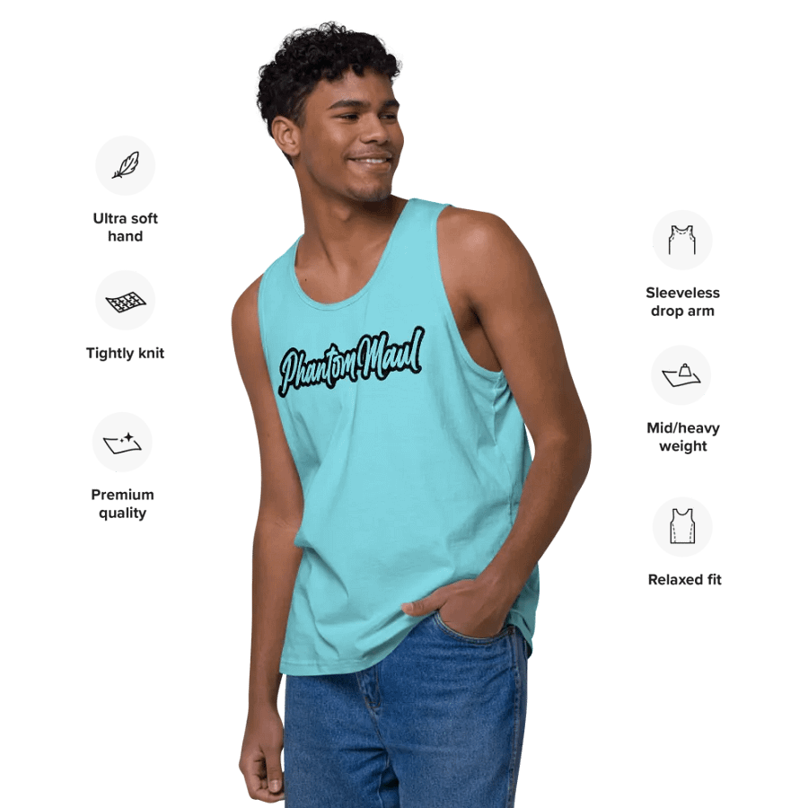 Black 'PhantomMaul' Men's Tank Top product image (100)
