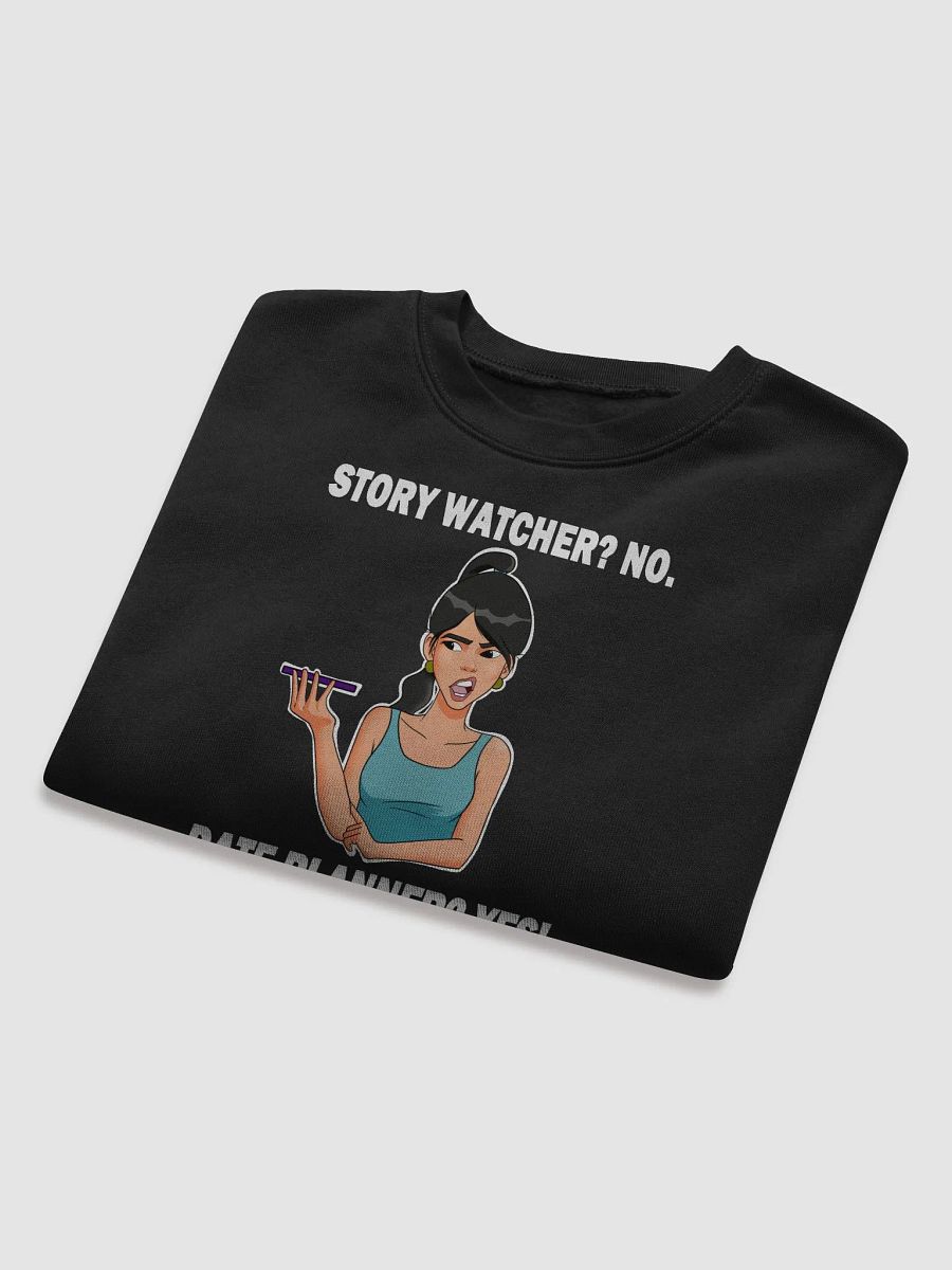 Story Watcher vs. Date Planner - CROP sweatshirt, raw hem product image (9)