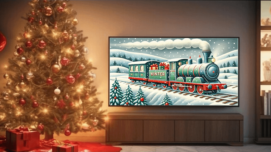 Mesmerizing Christmas Train A Nostalgic Winter Journey - Frame TV IV product image (4)