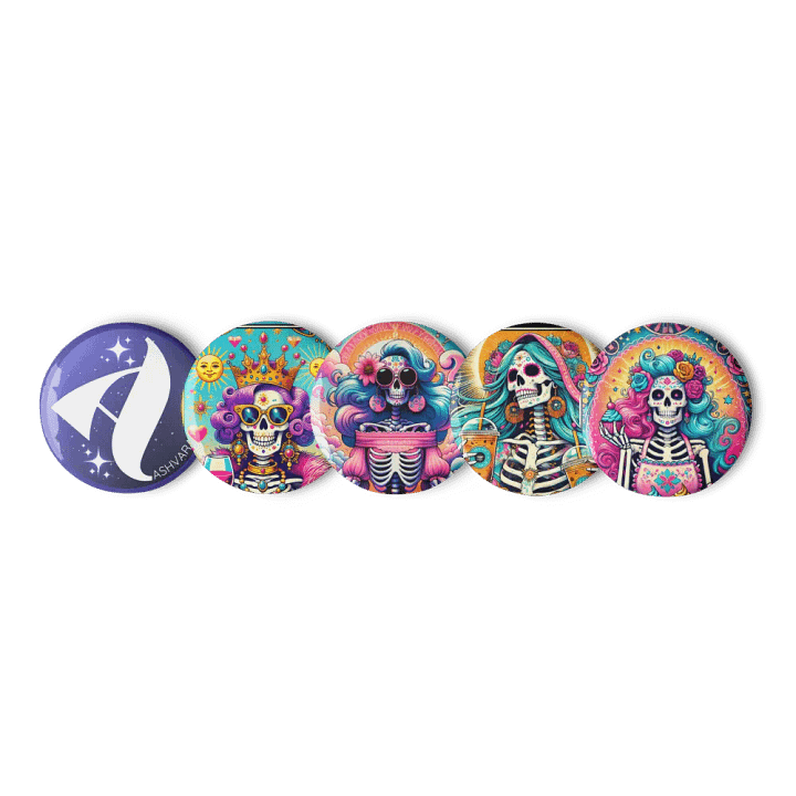 Day of the Dead Pin Buttons Set product image (3)