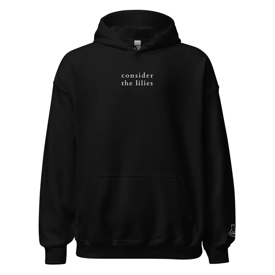 Consider the Lilies White Embroidered Hoodie product image (1)