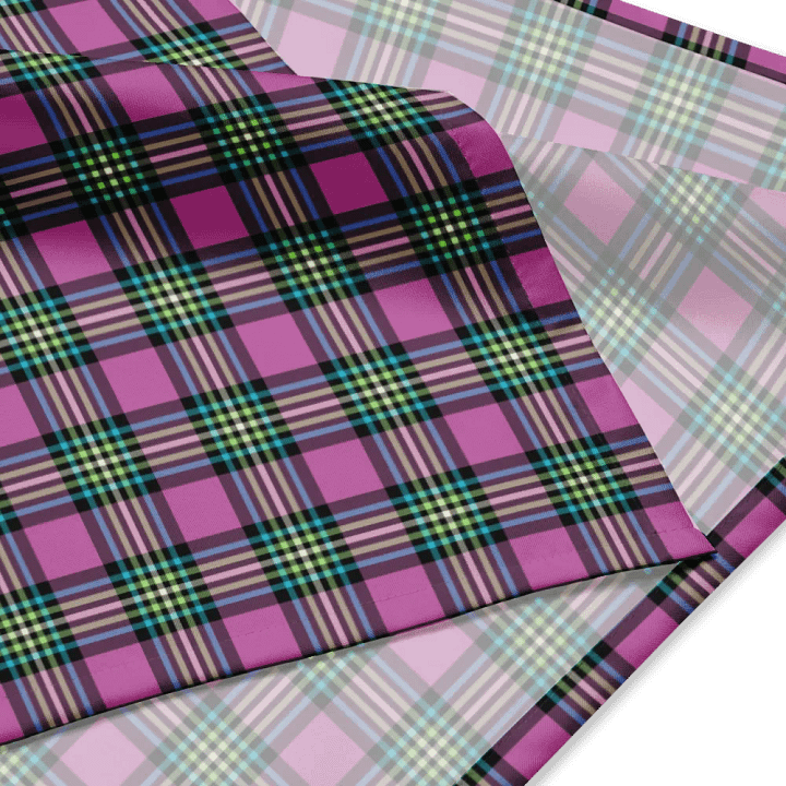 Purple and Turquoise Plaid Bandana product image (2)