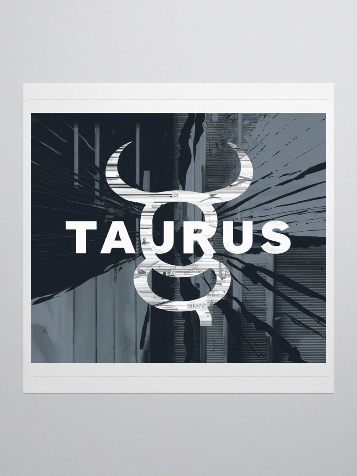Taurus Zodiac Sticker - Minimalist Bull Horns - Durable Vinyl product image (2)
