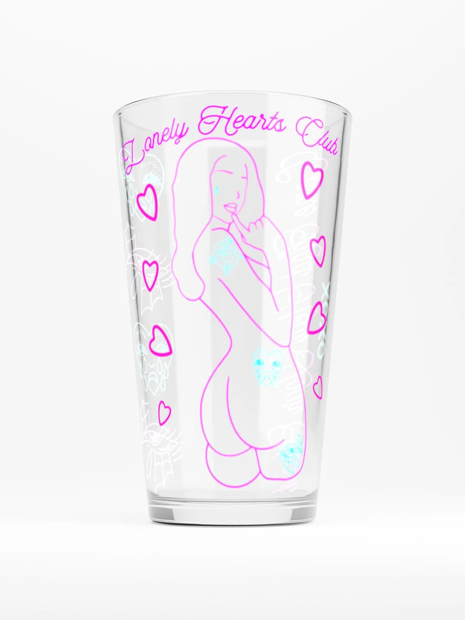 Lonely Hearts Club Pint Glass product image (1)