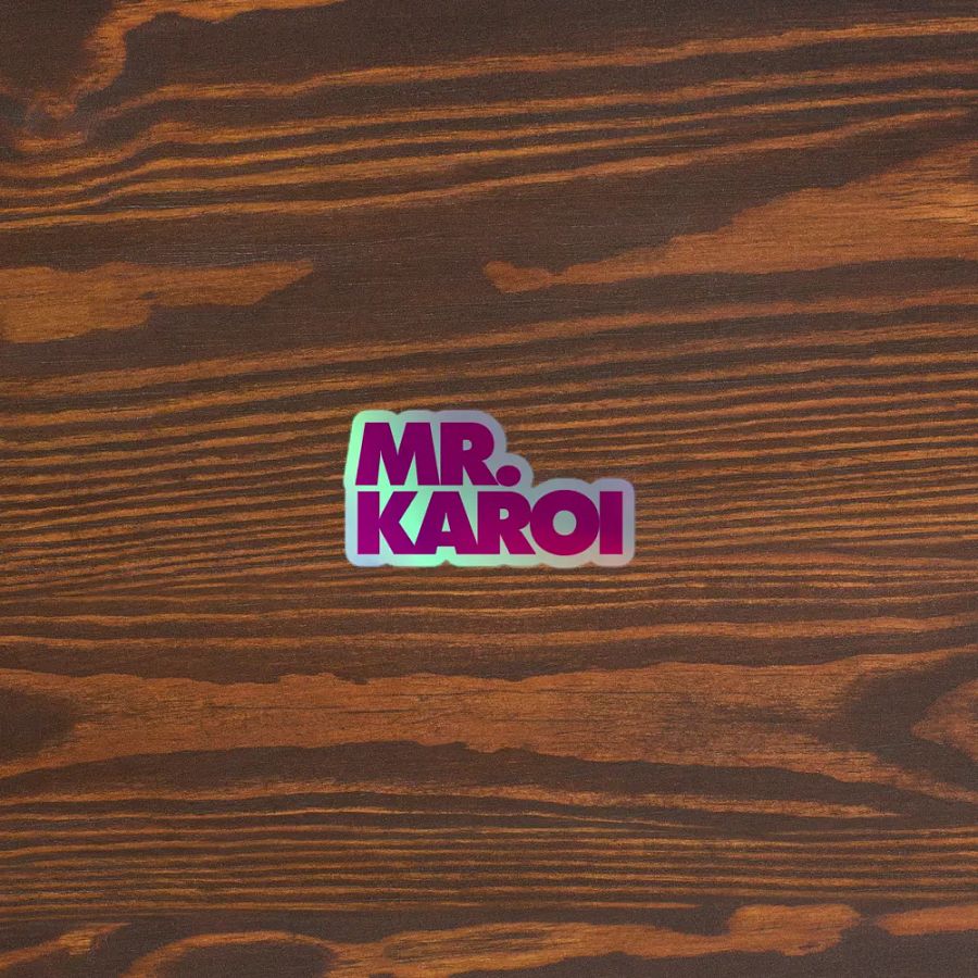 Mr. Karoi Pink Logo Holographic Sticker product image (5)