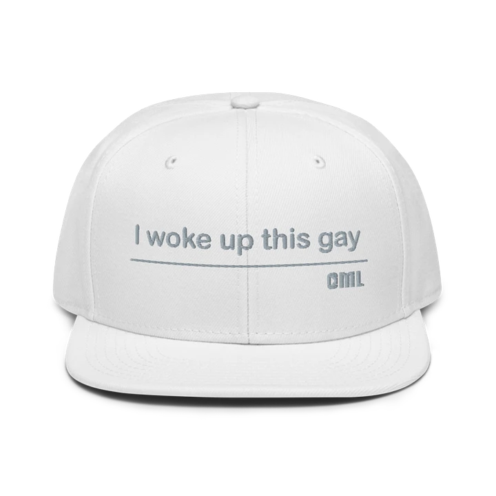 I Woke Up This Gay Snapback - White product image (1)