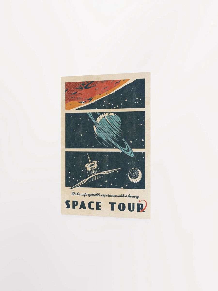 Space Tour — Vintage space poster, retro space art, propaganda poster, retrofuturism art, retro sci-fi print product image (8)