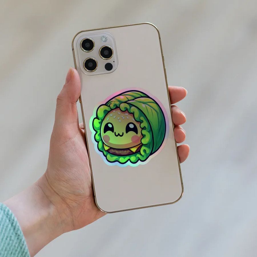 Lettuce Burger Cutie Holographic Sticker Sheet product image (8)