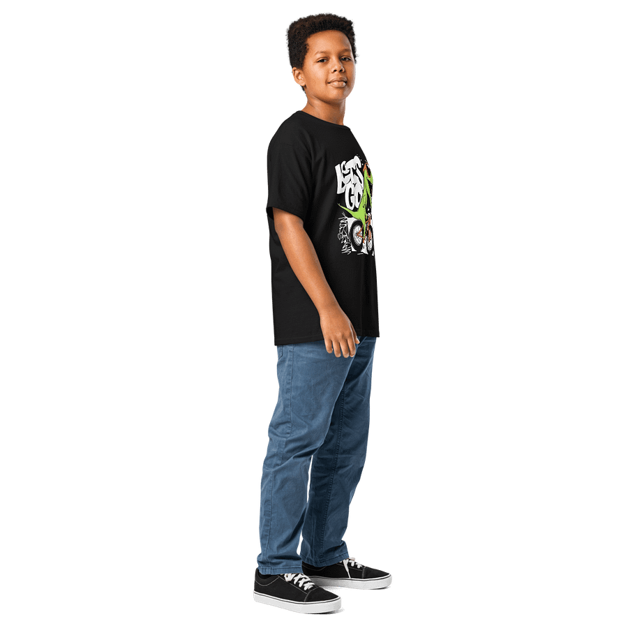 Kids T-Shirt Dinosaur on Bike Printed product image (5)
