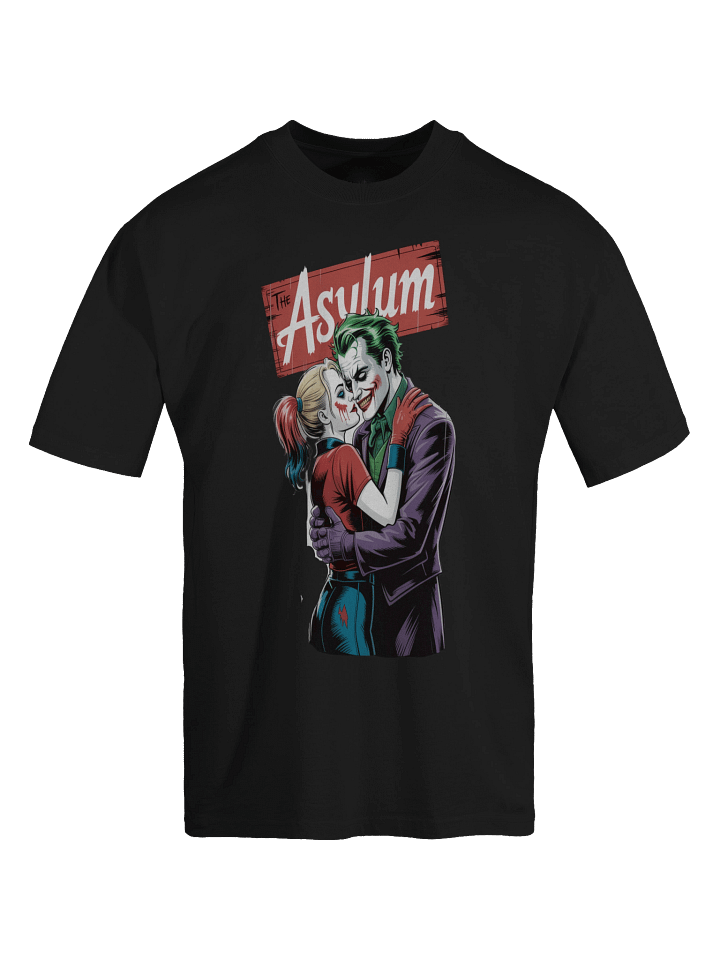 Joker & Harley Quinn 'The Asylum' Embrace Oversized Faded T-Shirt product image (1)