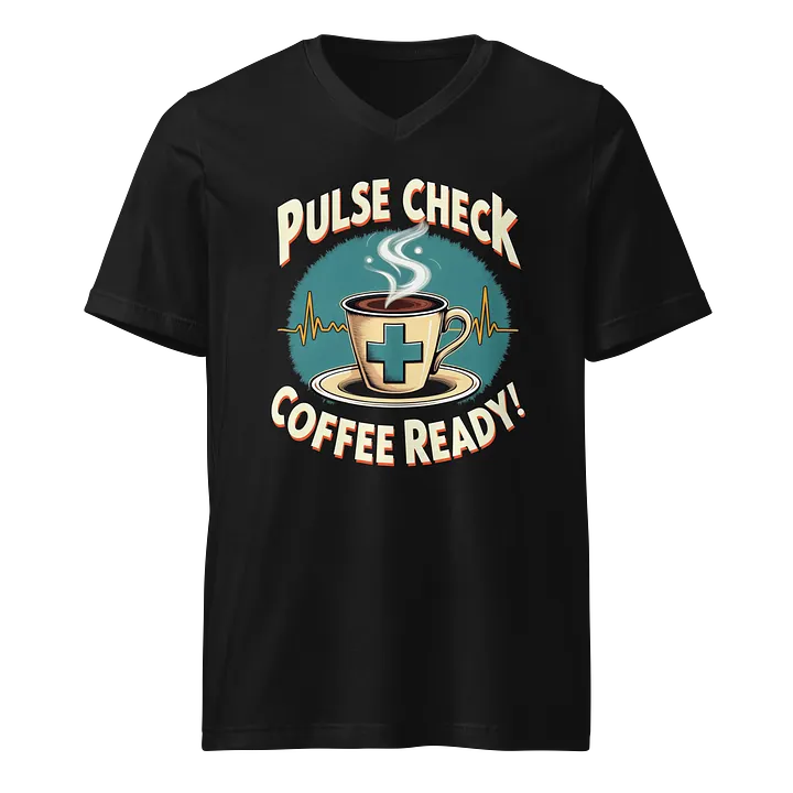 Pulse Check Coffee V-Neck Tee product image (1)