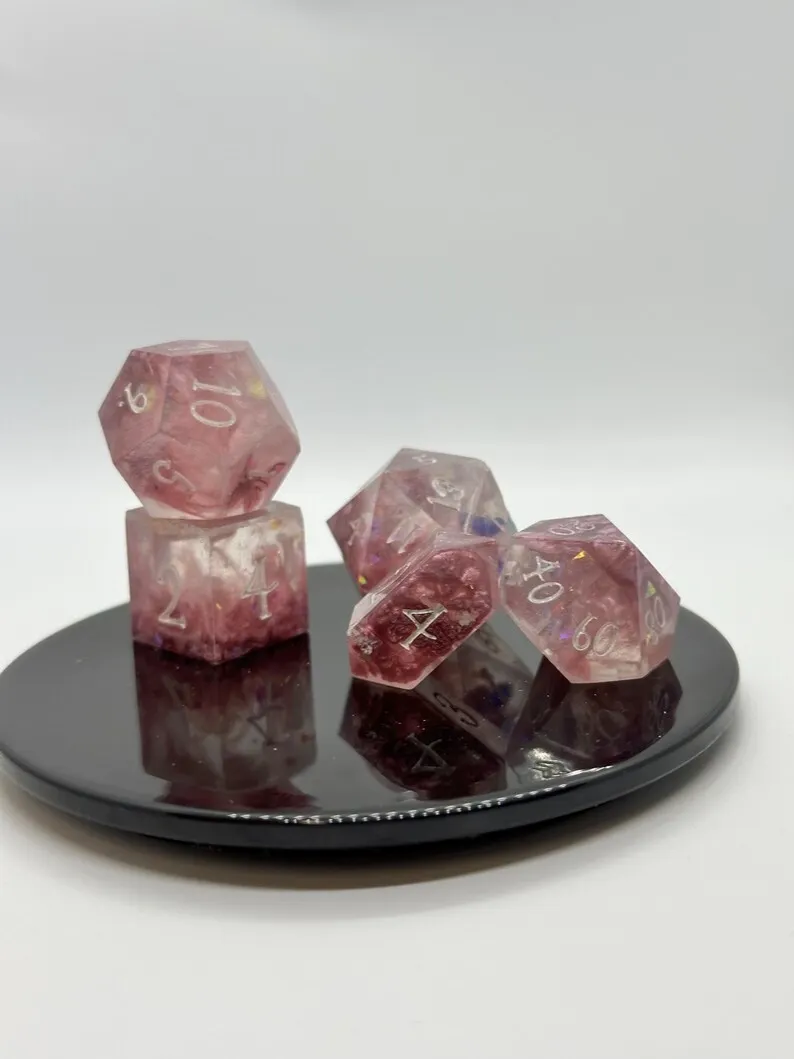 Clouded Butterfly - D&D dice set of 8 (caltrop + barrel) product image (2)