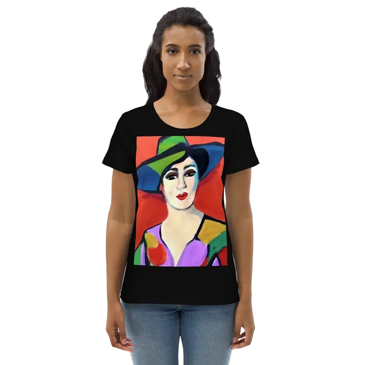 Donna with Hat Fitted Eco Tee product image (1)
