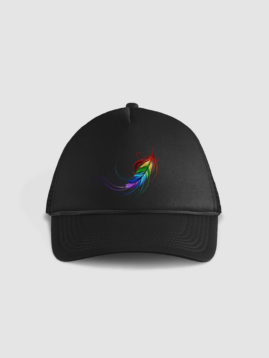 Whimsical Rainbow Feather Foam Trucker Hat product image (1)