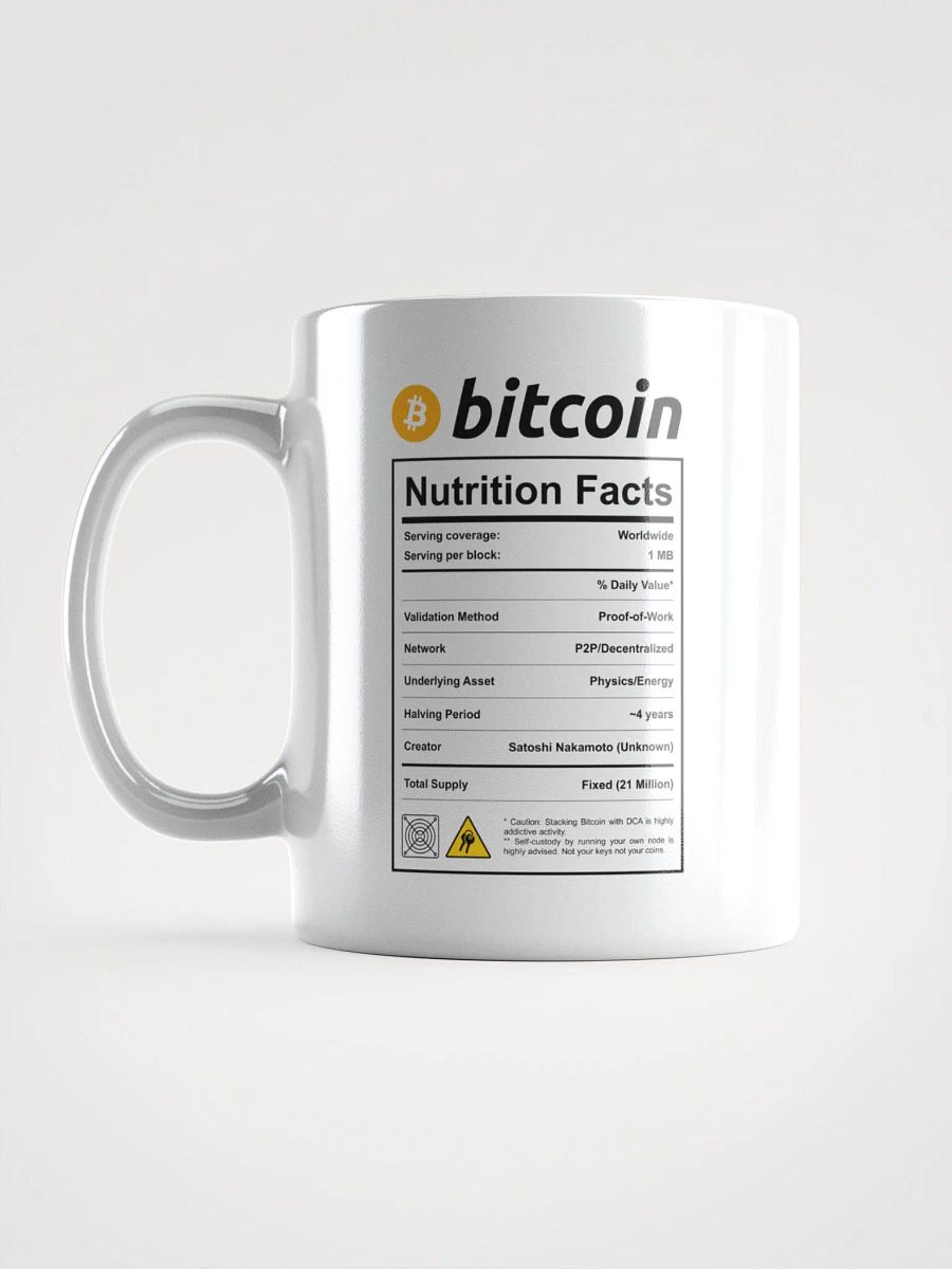 Bitcoin Nutrition Facts Mug product image (2)