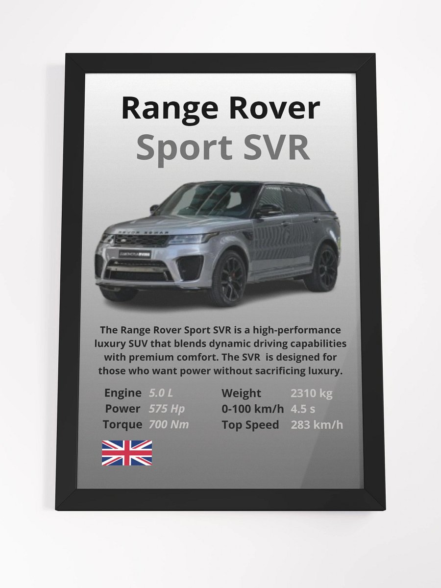 Range Rover Sport SVR Wall Poster product image (4)