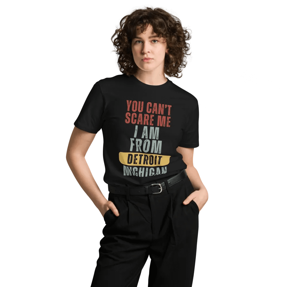 Detroit You Cant Scare Me I Am From Michigan Unisex Premium T-Shirt product image (4)