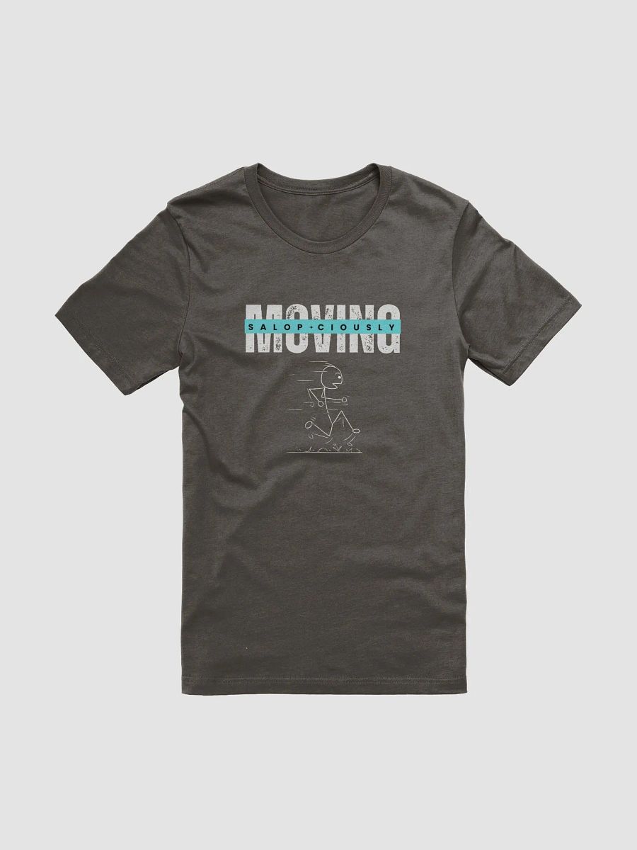 Moving SALOP*CIOUSLY Humor Blue Text T-Shirt product image (1)