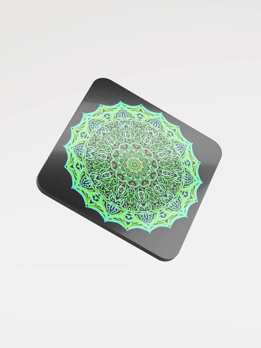 Luminous Mandala Cork Coaster product image (1)