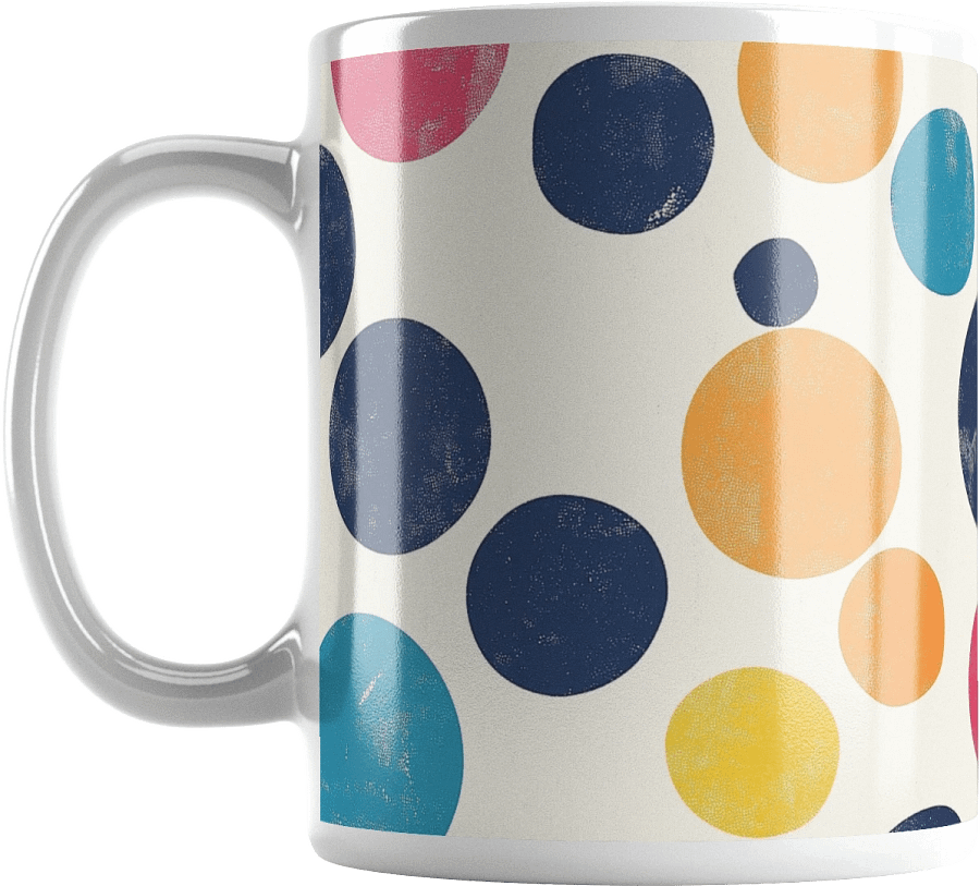 Polka Dot Illusion Vintage Retro Glossy Coffee Mug product image (6)