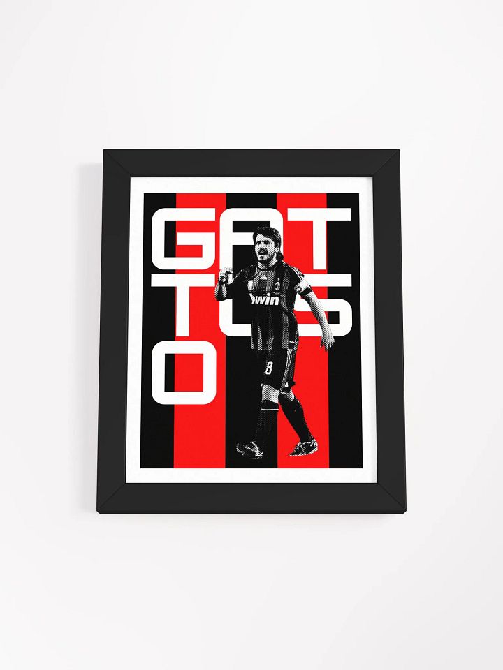 Gennaro Gattuso BW AC Milan Name Art Framed Print product image (1)