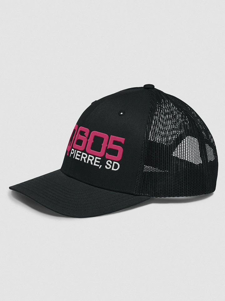 HQ605 Pink Logo Black Trucker Cap product image (2)