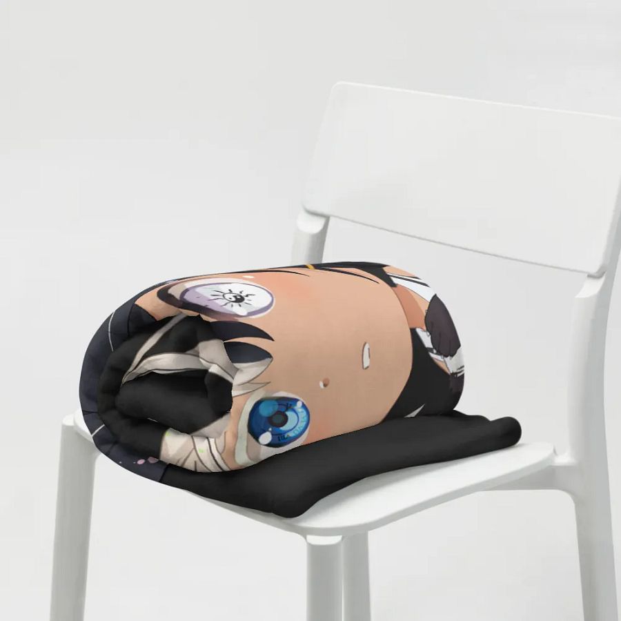 Throw Blanket - Byakko Chibi All Black Edition product image (19)