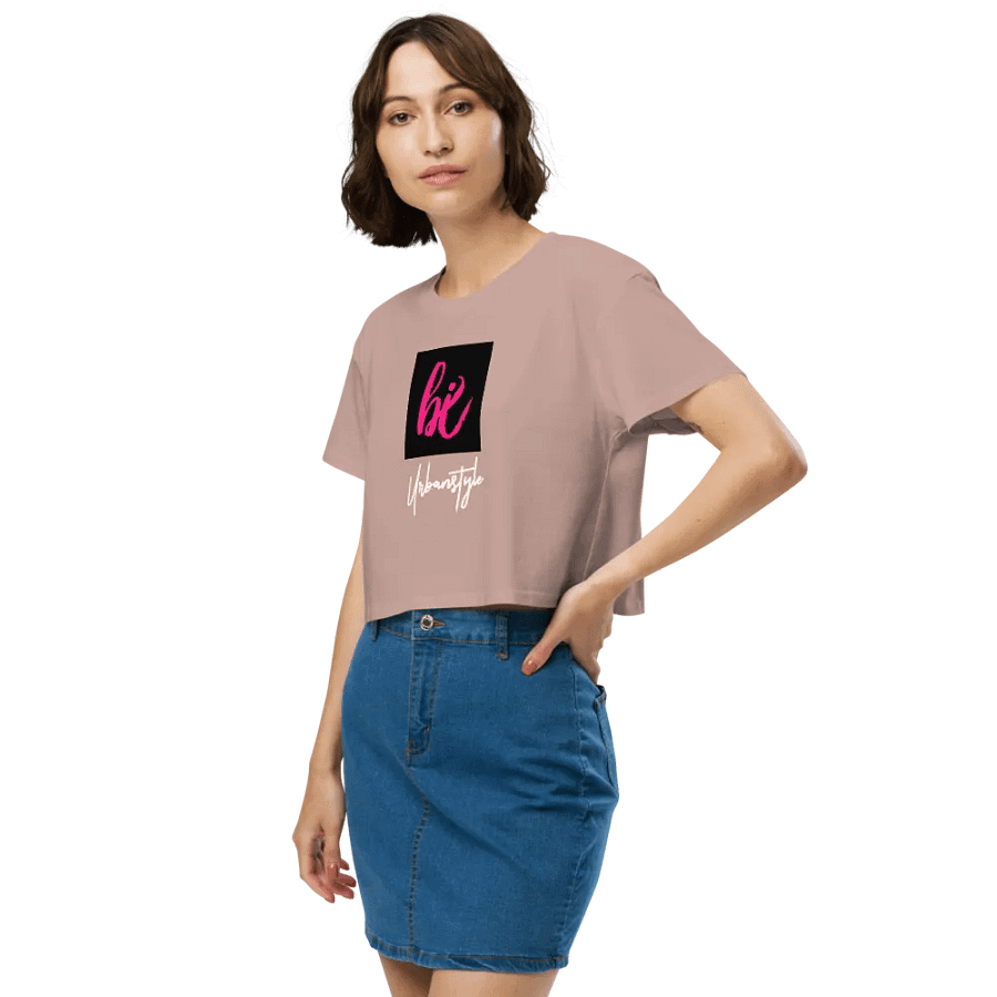 Pink Brushstroke 'bi' Women's Crop Top product image (7)