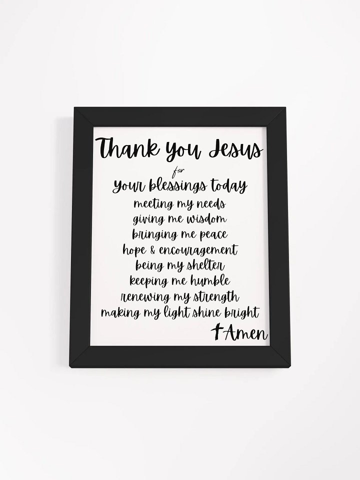Thank You Jesus Framed Matte Poster product image (2)
