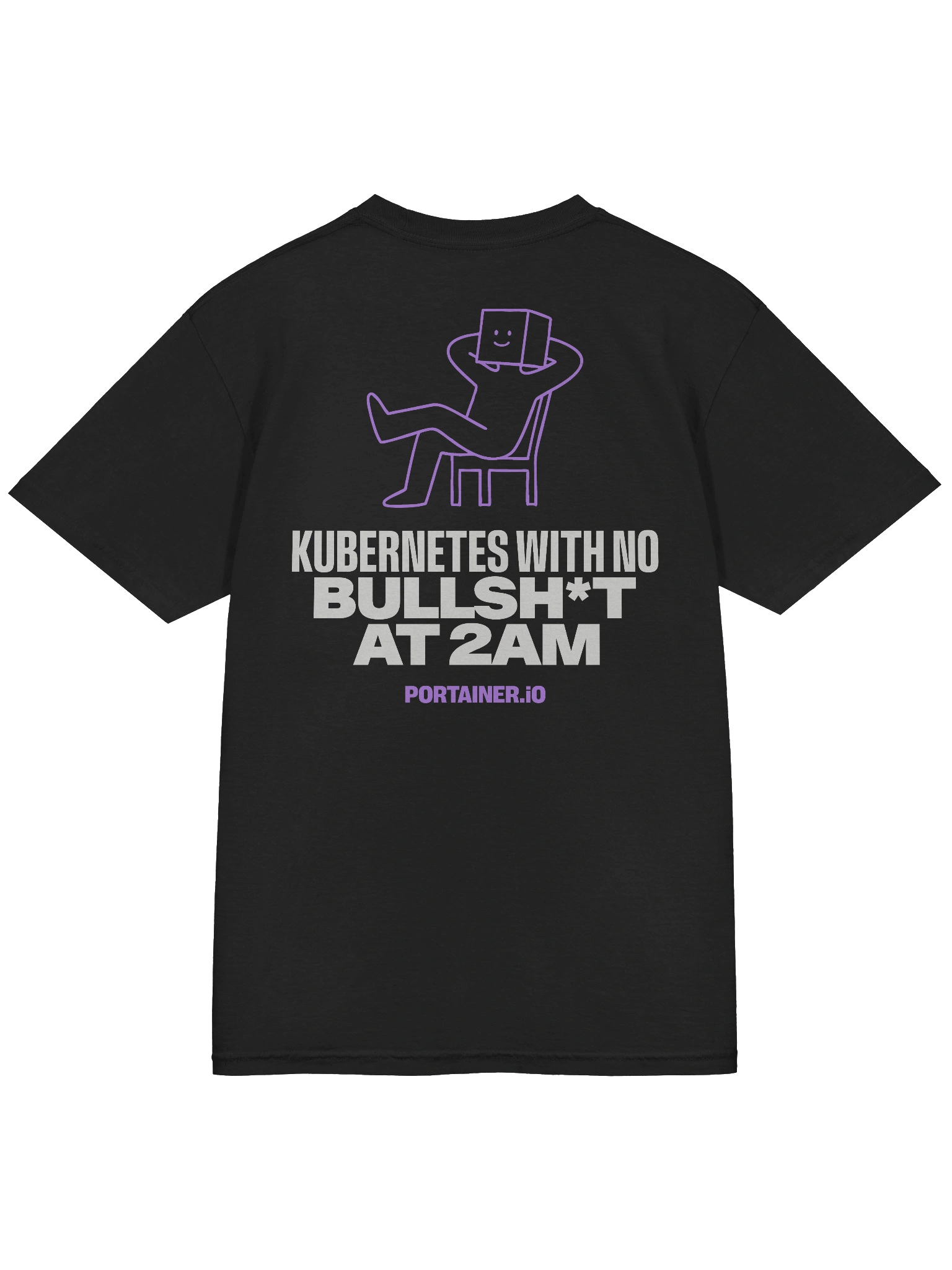 Portainer Tshirt - Kube with no BS - Black product image (4)