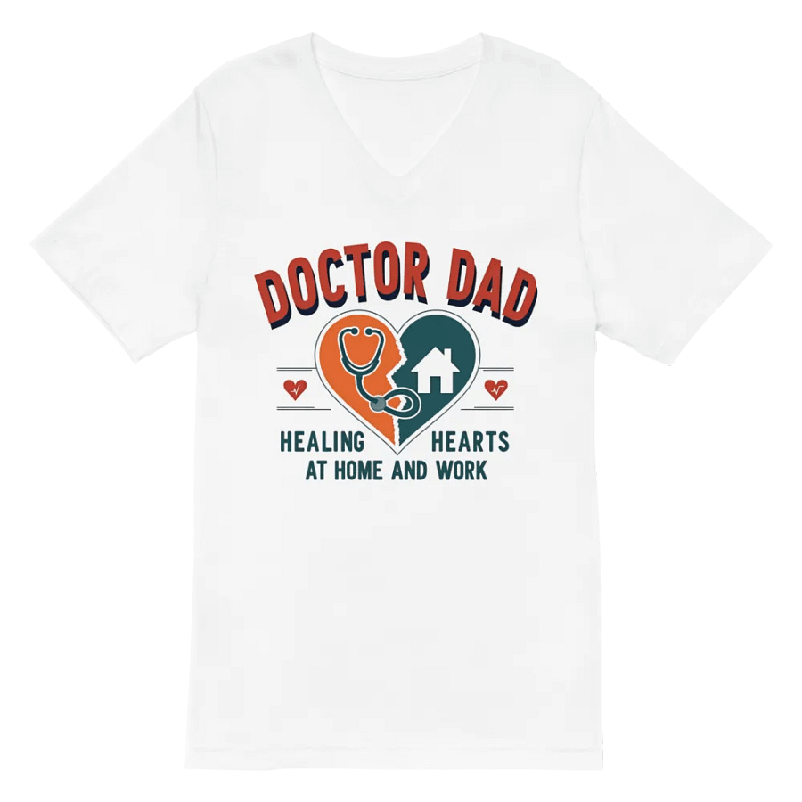 Healing Hearts Doctor Dad V-Neck Tee product image (2)