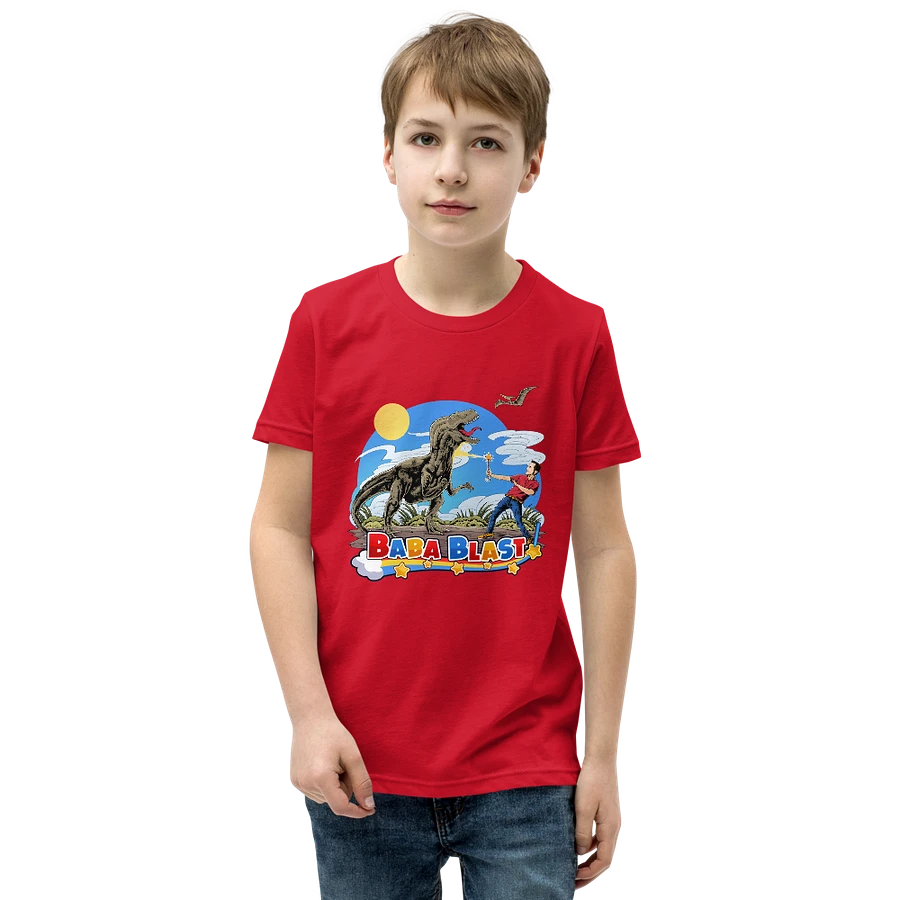 Youth Baba Blast Dino T-Shirt (Red) product image (1)
