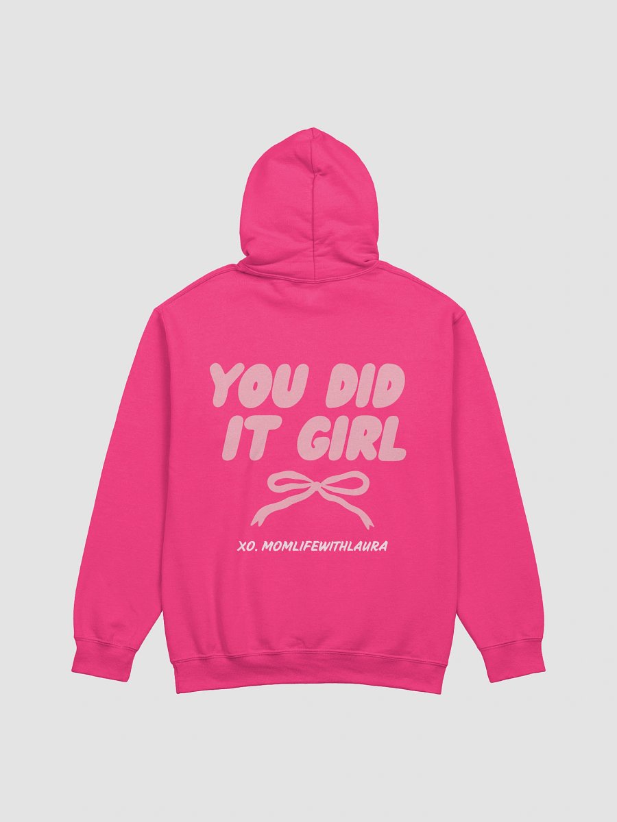 You Did it Girl Bow Hoodie - Pink/Hot Pink product image (2)