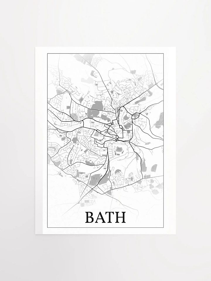 Bath, England, city map print product image (1)