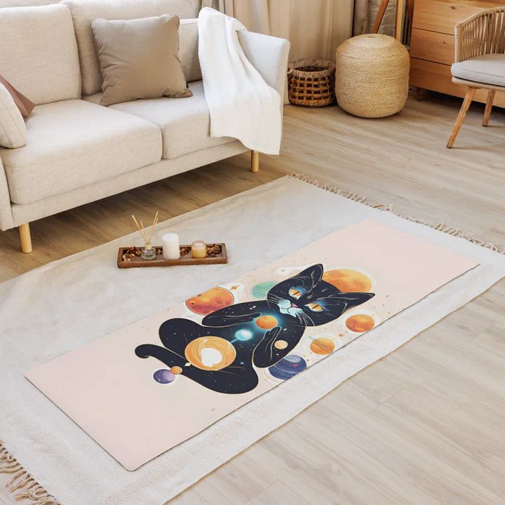 Cosmic Feline Yoga Mat product image (1)