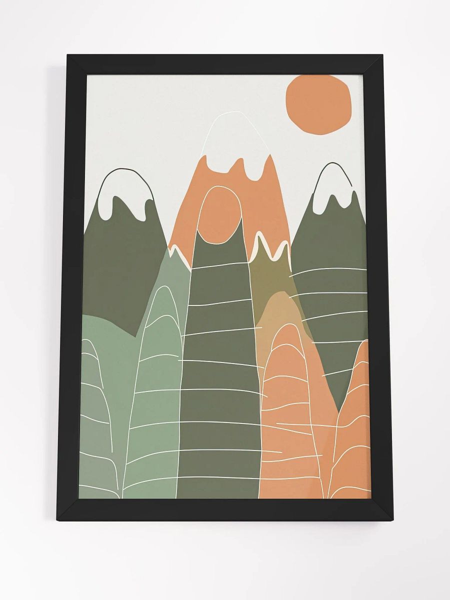 Mountains & Sun Framed Poster product image (12)